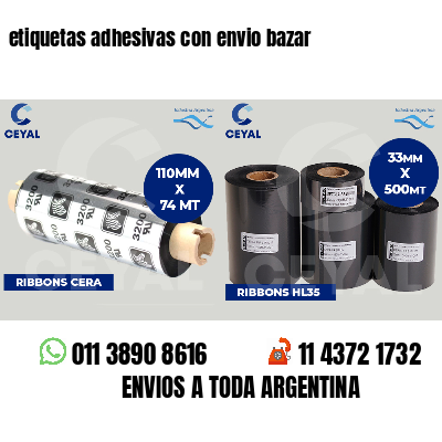 etiquetas adhesivas con envio bazar