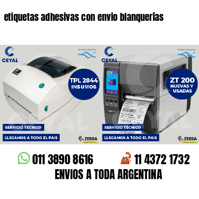 etiquetas adhesivas con envio blanquerías