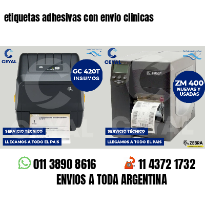 etiquetas adhesivas con envio clinicas