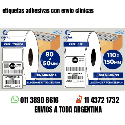 etiquetas adhesivas con envio clinicas