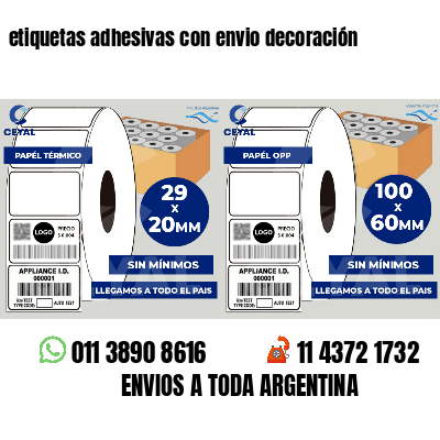 etiquetas adhesivas con envio decoración