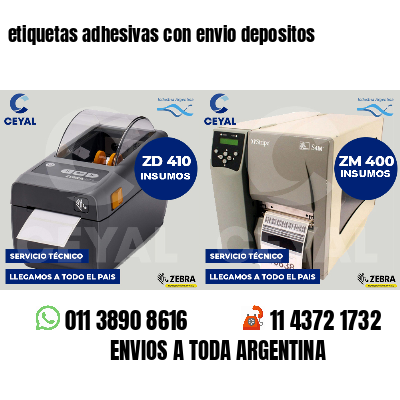 etiquetas adhesivas con envio depositos