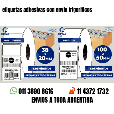 etiquetas adhesivas con envio frigorificos