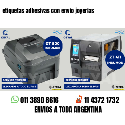 etiquetas adhesivas con envio joyerias