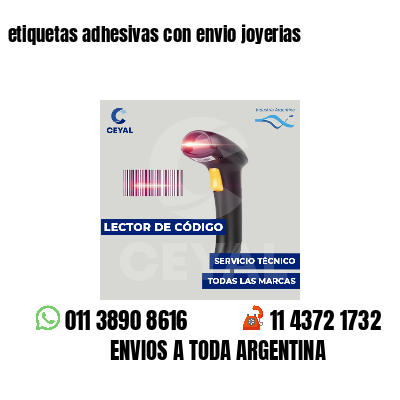 etiquetas adhesivas con envio joyerias
