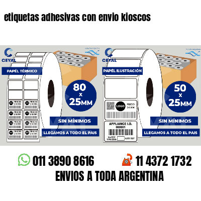 etiquetas adhesivas con envio kioscos