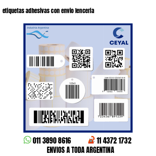 etiquetas adhesivas con envio lenceria