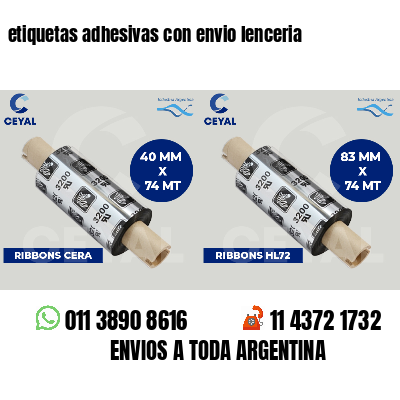 etiquetas adhesivas con envio lenceria