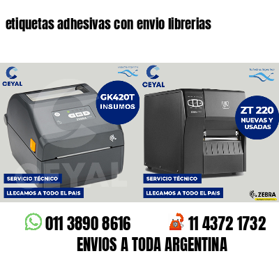 etiquetas adhesivas con envio librerias