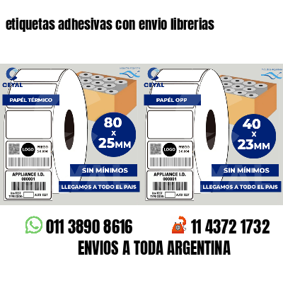 etiquetas adhesivas con envio librerias