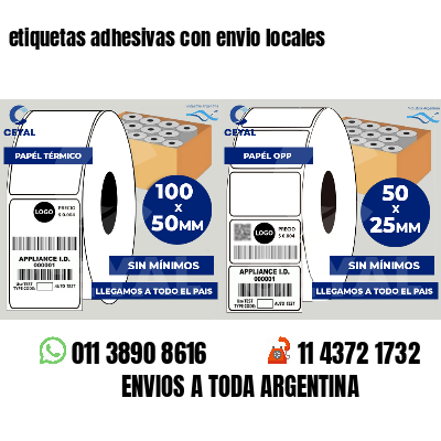 etiquetas adhesivas con envio locales
