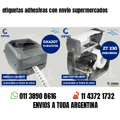 etiquetas adhesivas con envio supermercados