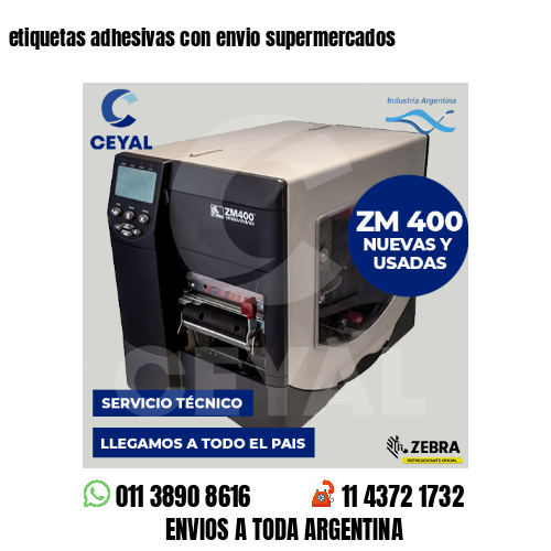 etiquetas adhesivas con envio supermercados