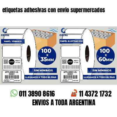 etiquetas adhesivas con envio supermercados