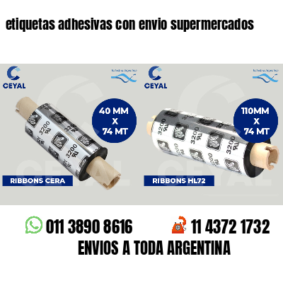 etiquetas adhesivas con envio supermercados