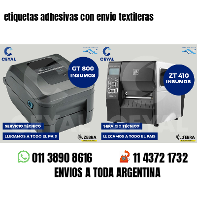 etiquetas adhesivas con envio textileras