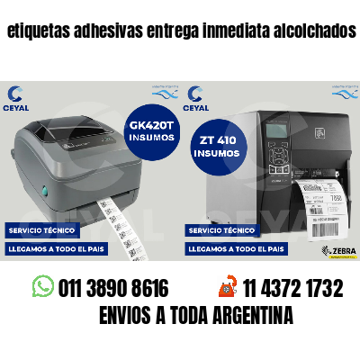 etiquetas adhesivas entrega inmediata alcolchados