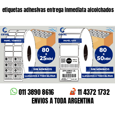 etiquetas adhesivas entrega inmediata alcolchados