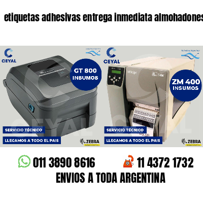 etiquetas adhesivas entrega inmediata almohadones