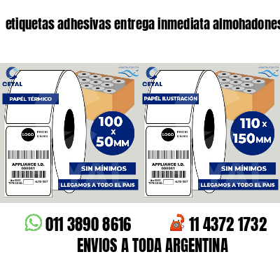 etiquetas adhesivas entrega inmediata almohadones