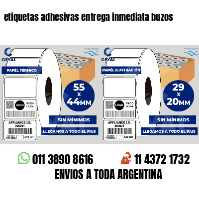 etiquetas adhesivas entrega inmediata buzos