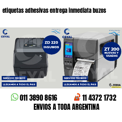 etiquetas adhesivas entrega inmediata buzos