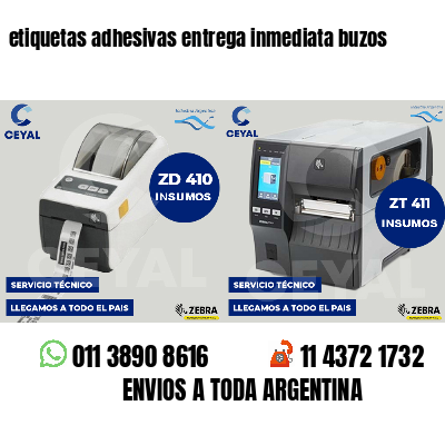 etiquetas adhesivas entrega inmediata buzos