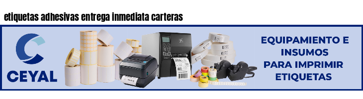 etiquetas adhesivas entrega inmediata carteras