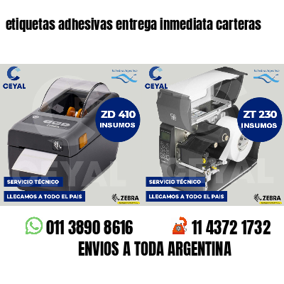 etiquetas adhesivas entrega inmediata carteras