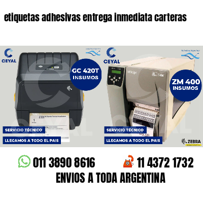 etiquetas adhesivas entrega inmediata carteras