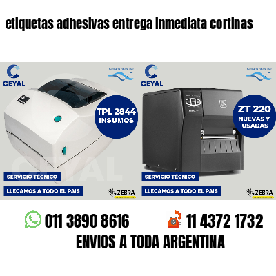 etiquetas adhesivas entrega inmediata cortinas