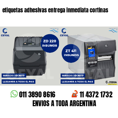 etiquetas adhesivas entrega inmediata cortinas