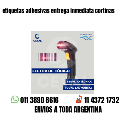 etiquetas adhesivas entrega inmediata cortinas