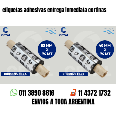 etiquetas adhesivas entrega inmediata cortinas