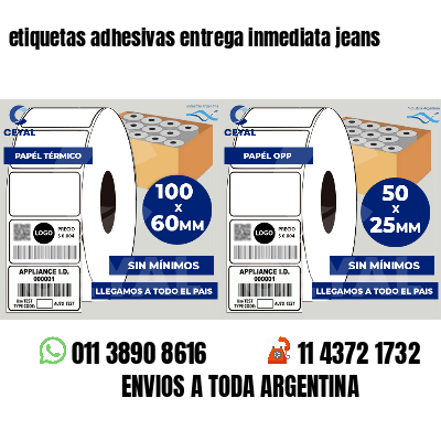 etiquetas adhesivas entrega inmediata jeans