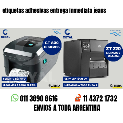 etiquetas adhesivas entrega inmediata jeans