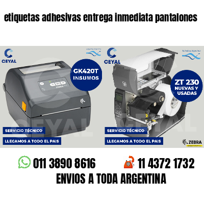 etiquetas adhesivas entrega inmediata pantalones