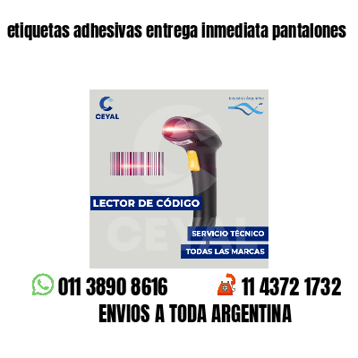 etiquetas adhesivas entrega inmediata pantalones