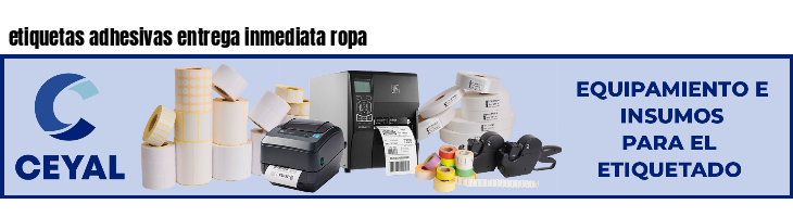 etiquetas adhesivas entrega inmediata ropa