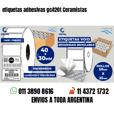 etiquetas adhesivas gc420t Ceramistas