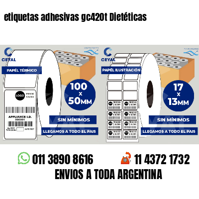 etiquetas adhesivas gc420t Dietéticas