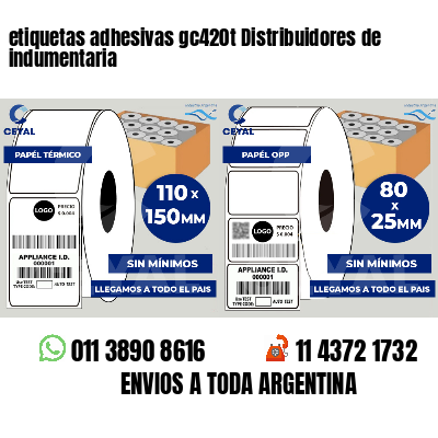 etiquetas adhesivas gc420t Distribuidores de indumentaria