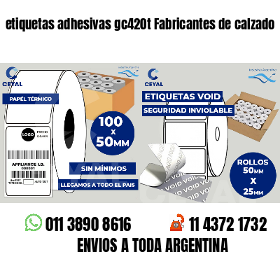 etiquetas adhesivas gc420t Fabricantes de calzado