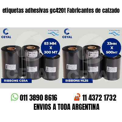etiquetas adhesivas gc420t Fabricantes de calzado
