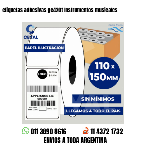 etiquetas adhesivas gc420t Instrumentos musicales