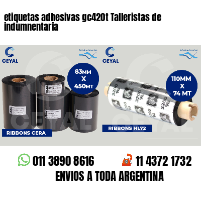 etiquetas adhesivas gc420t Talleristas de indumnentaria