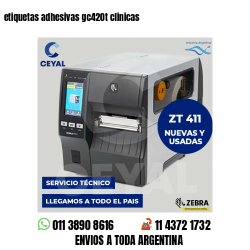 etiquetas adhesivas gc420t clinicas