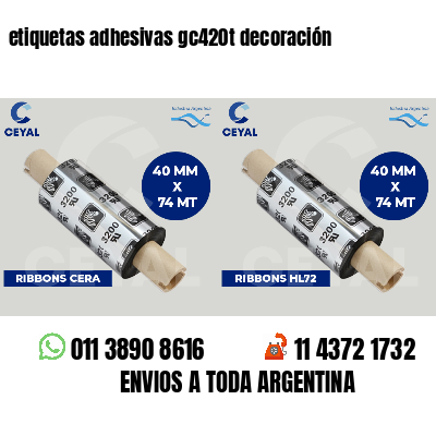 etiquetas adhesivas gc420t decoración