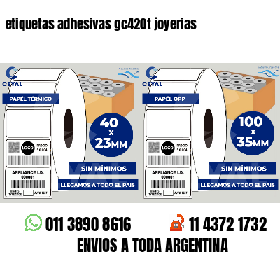 etiquetas adhesivas gc420t joyerias