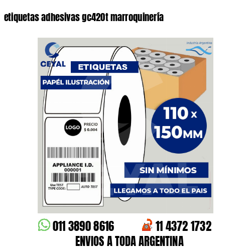 etiquetas adhesivas gc420t marroquinería